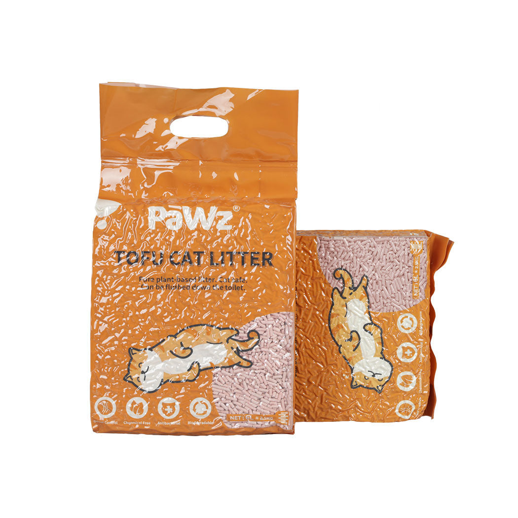 PaWz 2.5kg Tofu Cat Litter Clumping Peach x1-1954802394323881984