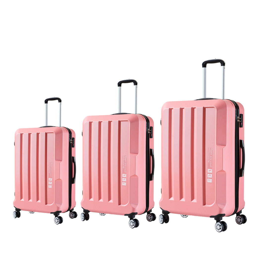 Slimbridge 20"24"28" 3PC Luggage Sets Rose Gold-1954802804543590400