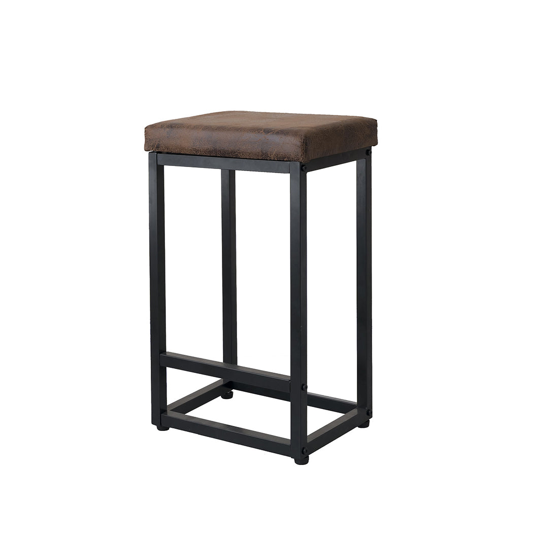 Levede 2X Bar Stools PU Leather Metal-1919892921822351360