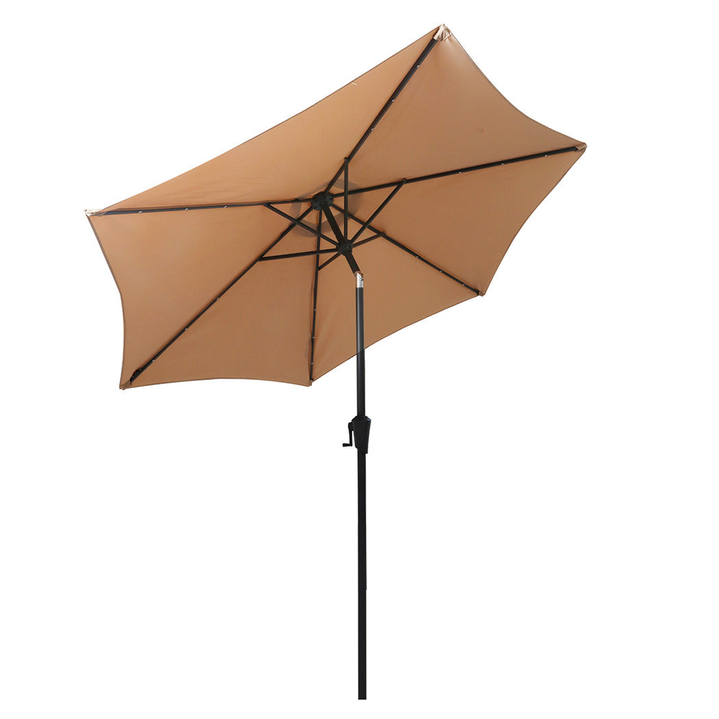 Centra 2.7M LED Outdoor Umbrella Base Stand Khaki-1910112247133376512