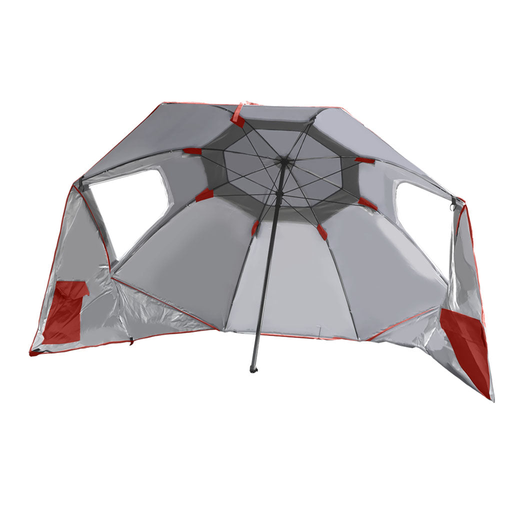 Mountview Beach Umbrella Outdoor Umbrellas Red 2.33M-1954802645621411840