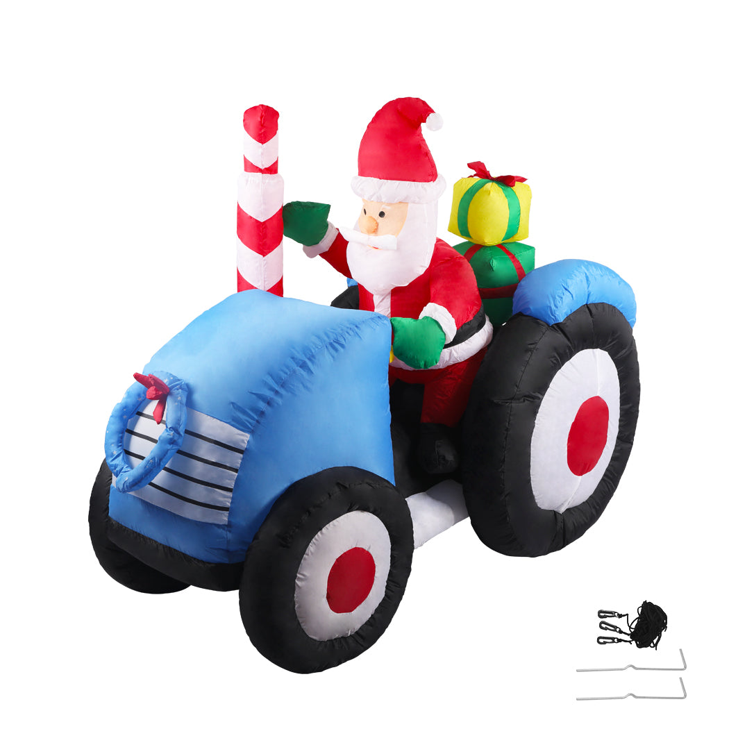Santaco Inflatable Christmas Decor Tractor-1910113135847673856