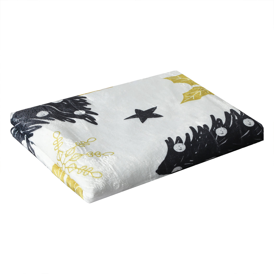 Santaco Throw Blanket Xmas Double Sided White Single-1954802332248182784