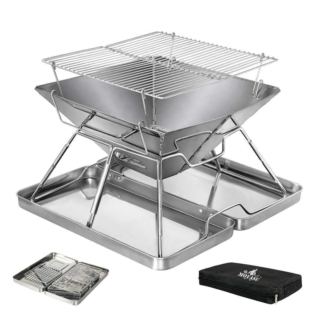 Levede Folding BBQ Portable Charcoal Grill 2-IN-1-1954802457372659712