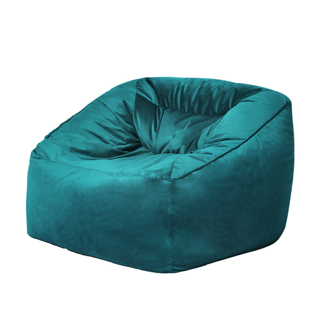 Marlow Bean Bag Chair Cover Soft Velvet Green-1910113190289739776