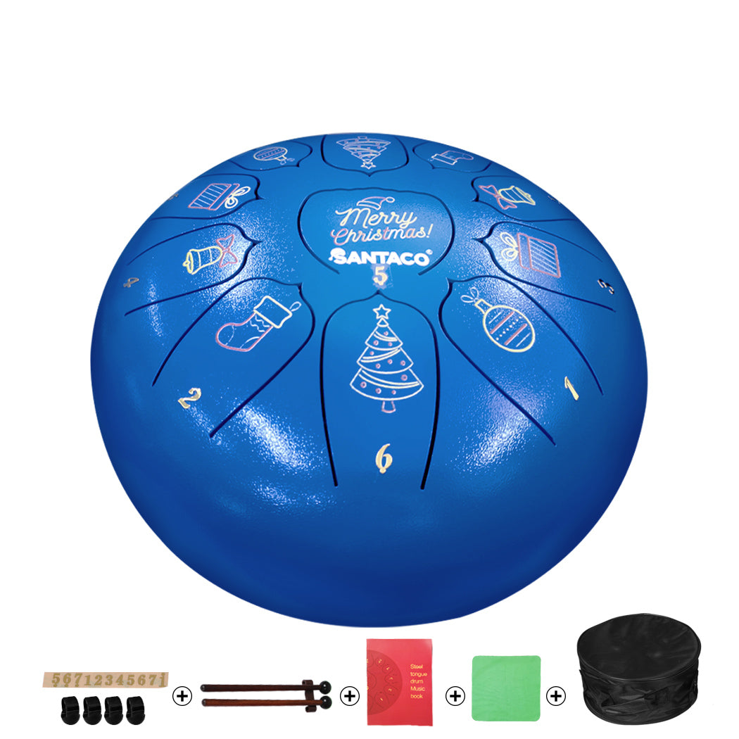 10?Steel Tongue Drum 11 Notes Handpan Blue-1919892879531184128