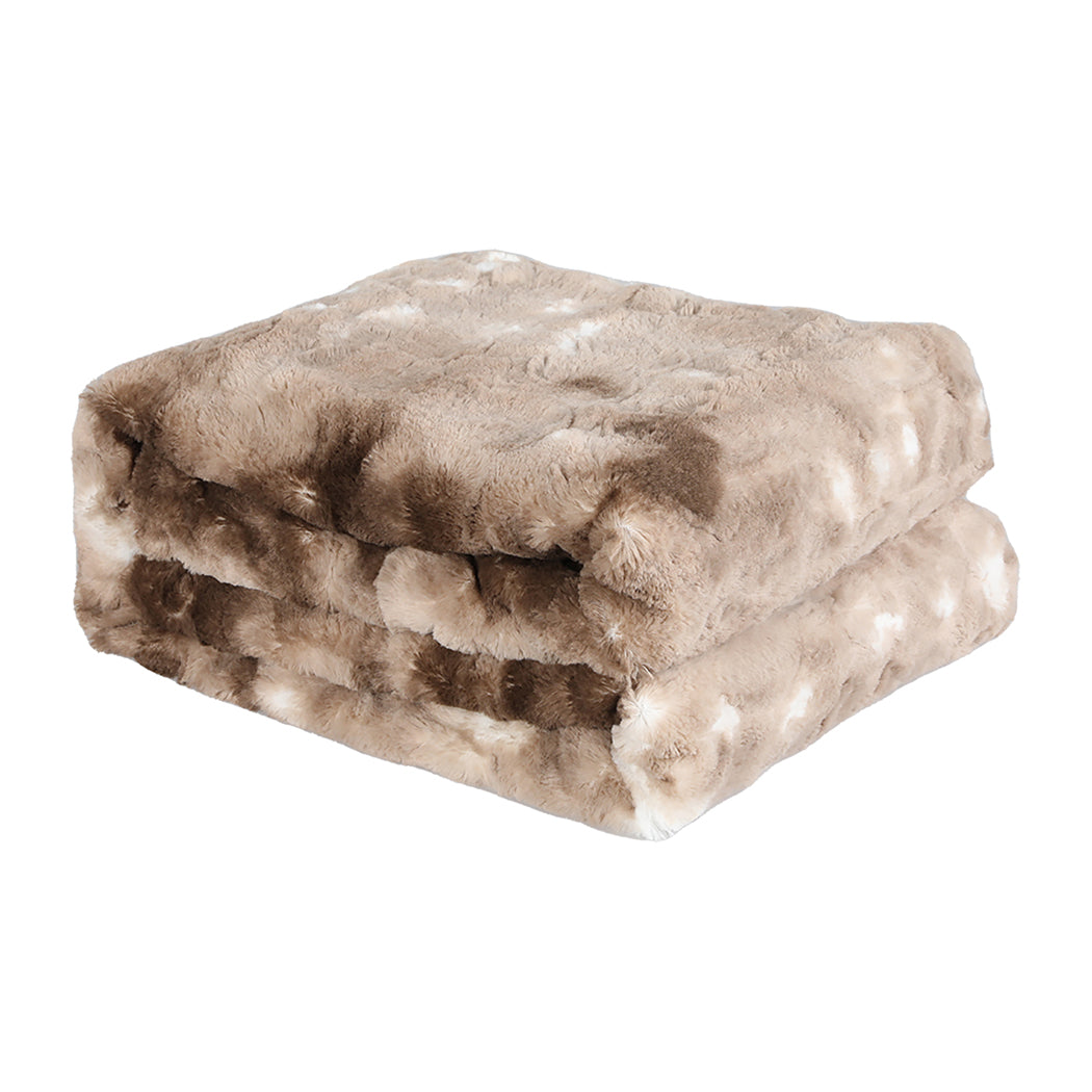 Dreamz Luxury Tie-dyed Blanket Brown 152cm x 203cm-1954802366846996480
