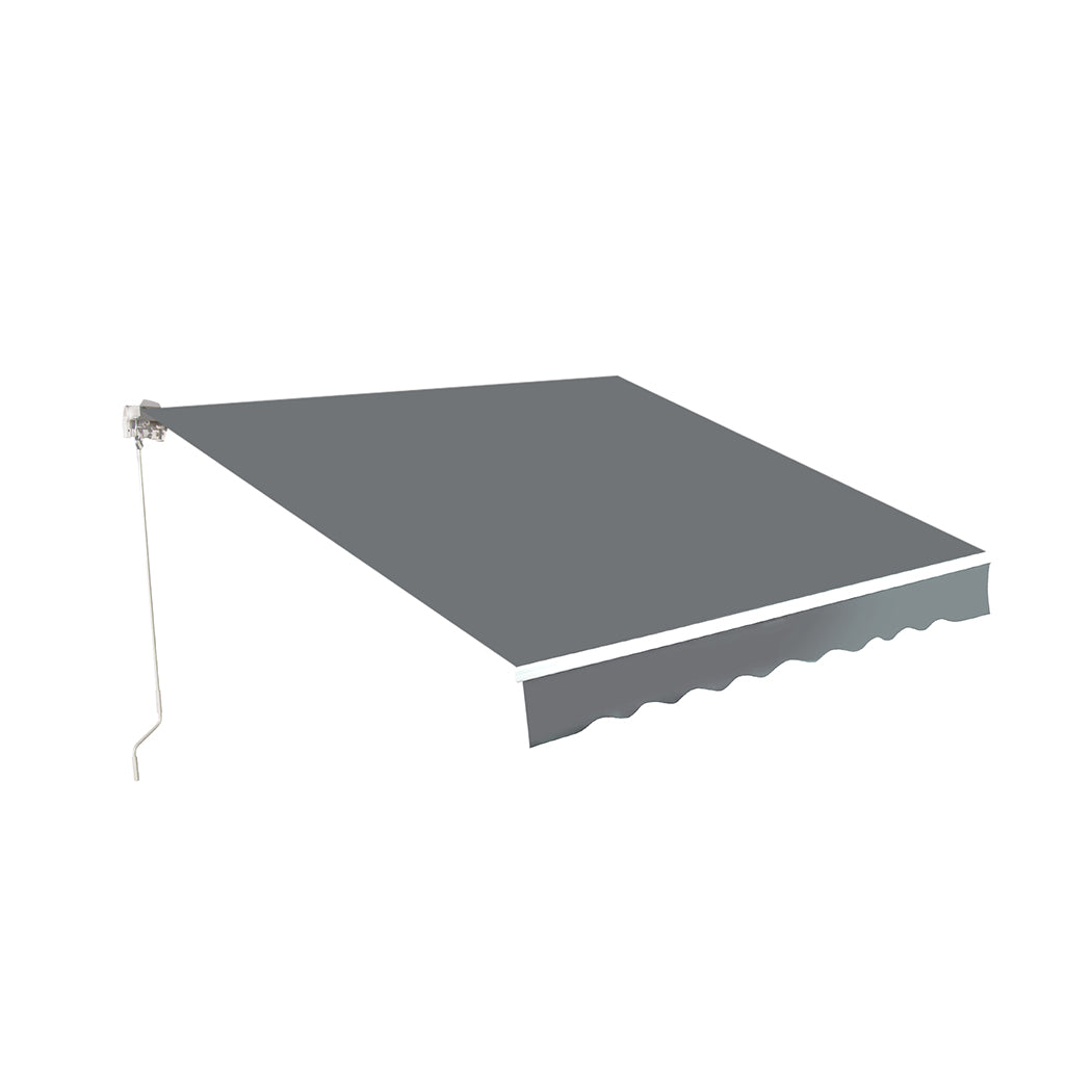 Mountview Folding Arm Awning Retractable Grey-1919892870647648256