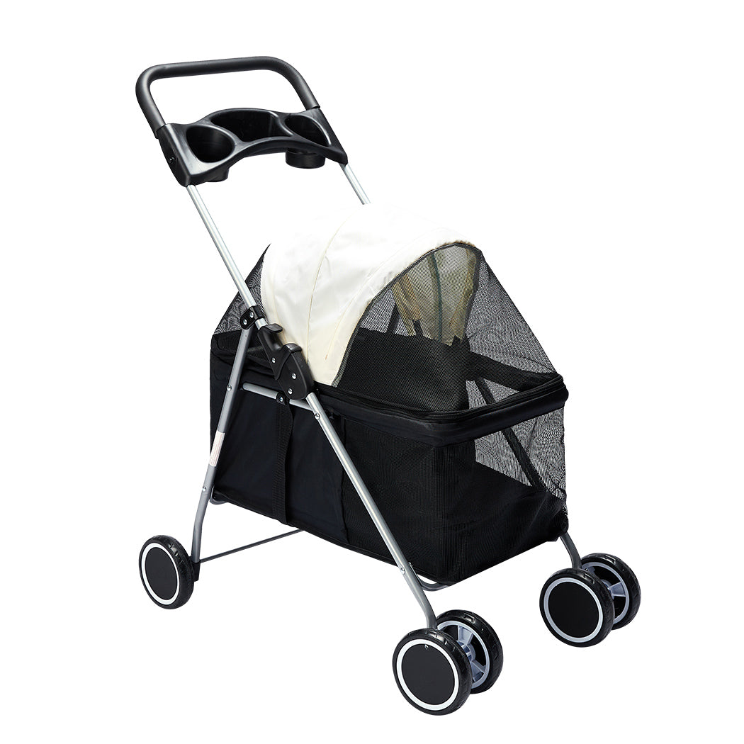 PaWz Large Pet Stroller Dog Cat Carrier Black-1954802606761185280