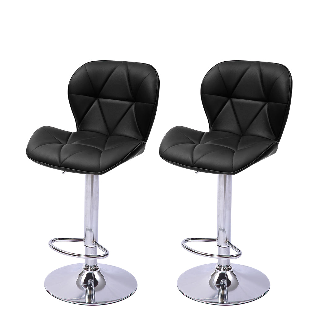 Levede 2x Bar Stools Kitchen Barstools Black-1919892920387899392