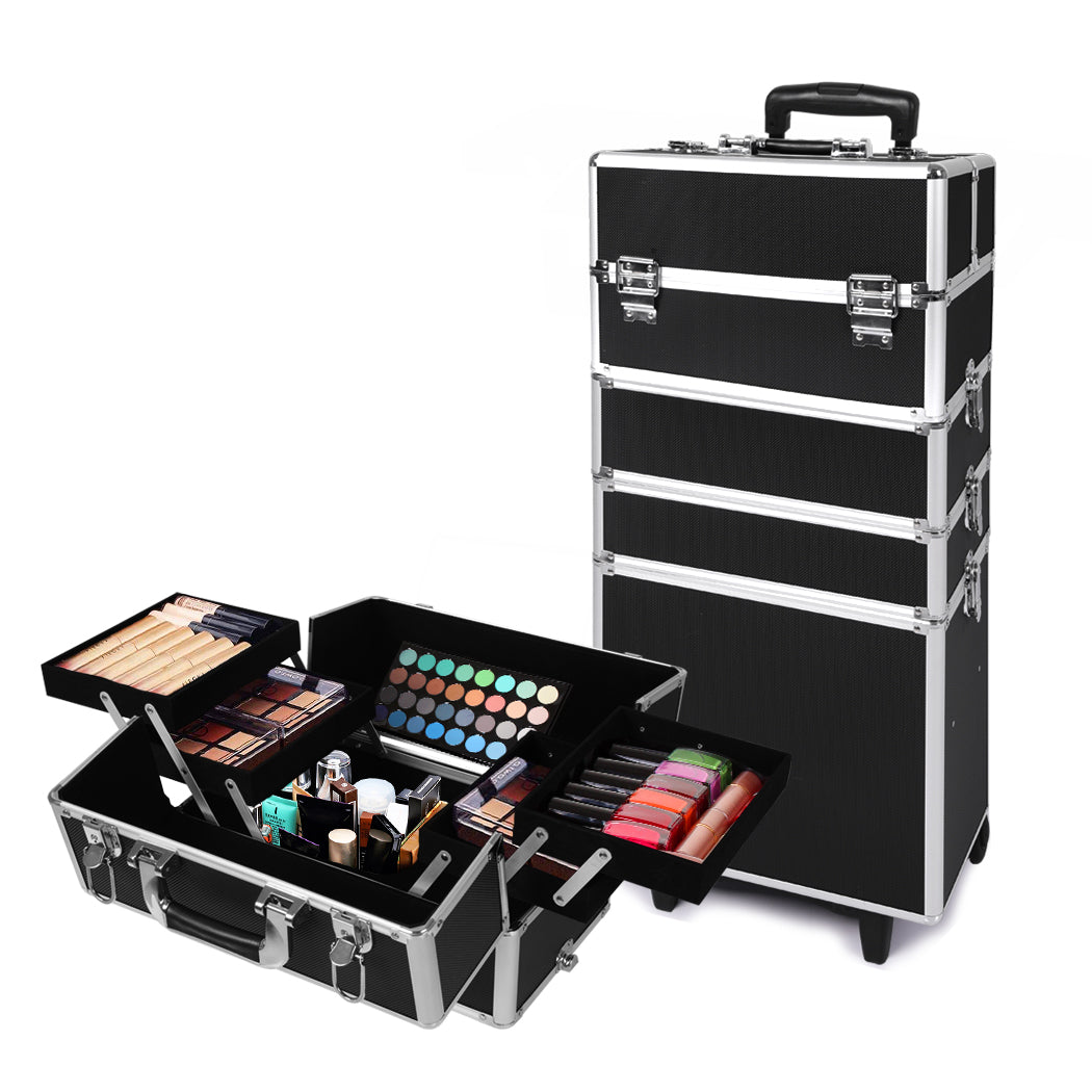 Professional Cosmetic Case Makeup Trolley Black-1919892938566012928