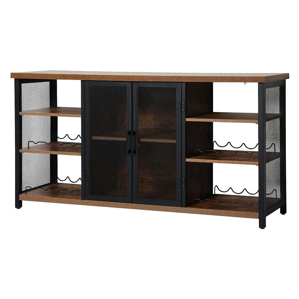Levede Bar Cabinet Buffet Sideboard Walnut-1954802987327164416