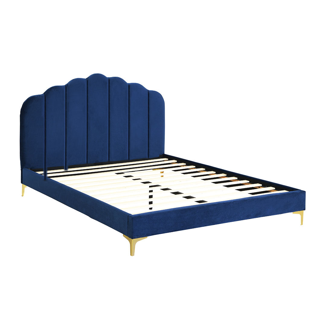 Levede Bed Frame Queen Size Mattress Blue-1910113209453514752