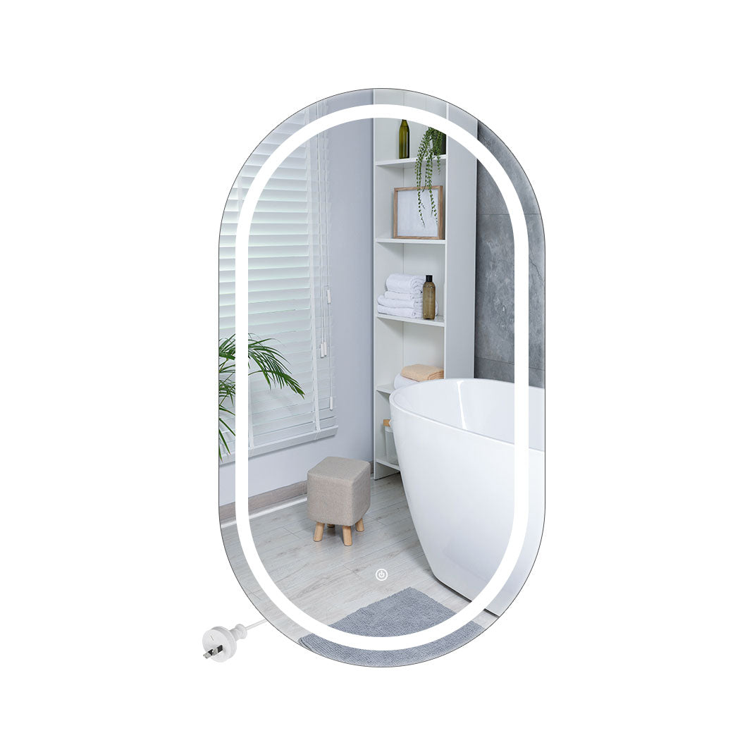EMITTO LED Wall Mirror Oval Anti-fog 50x90cm-1910112985167302656
