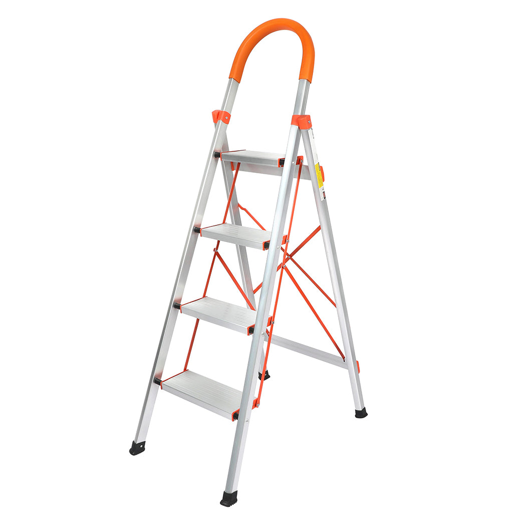Traderight 4 Step Ladder Folding Aluminium-1954802743076065280