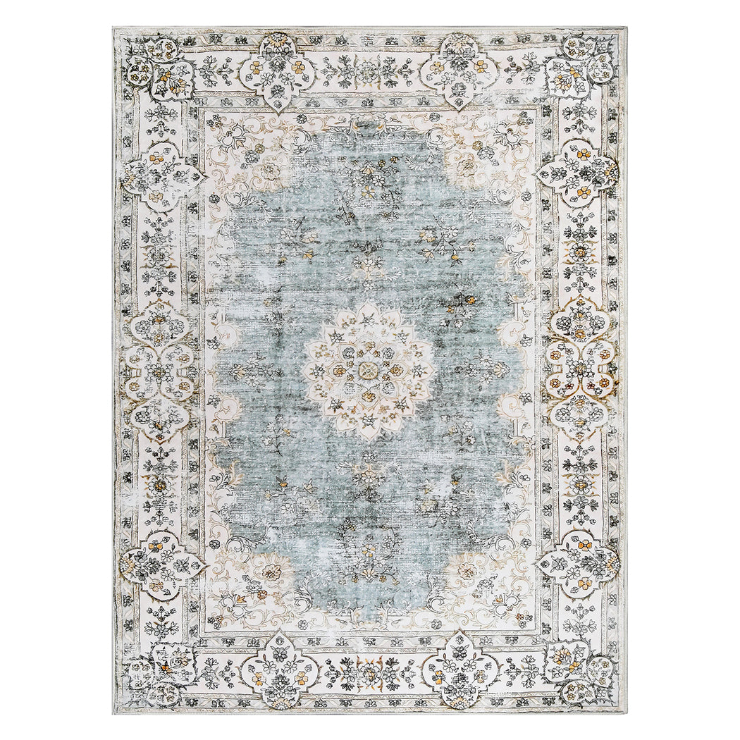 Marlow Floor Rug Short Pile Washable Vintage Carpet Soft Plush Non Slip 160x120-1954802390494482432