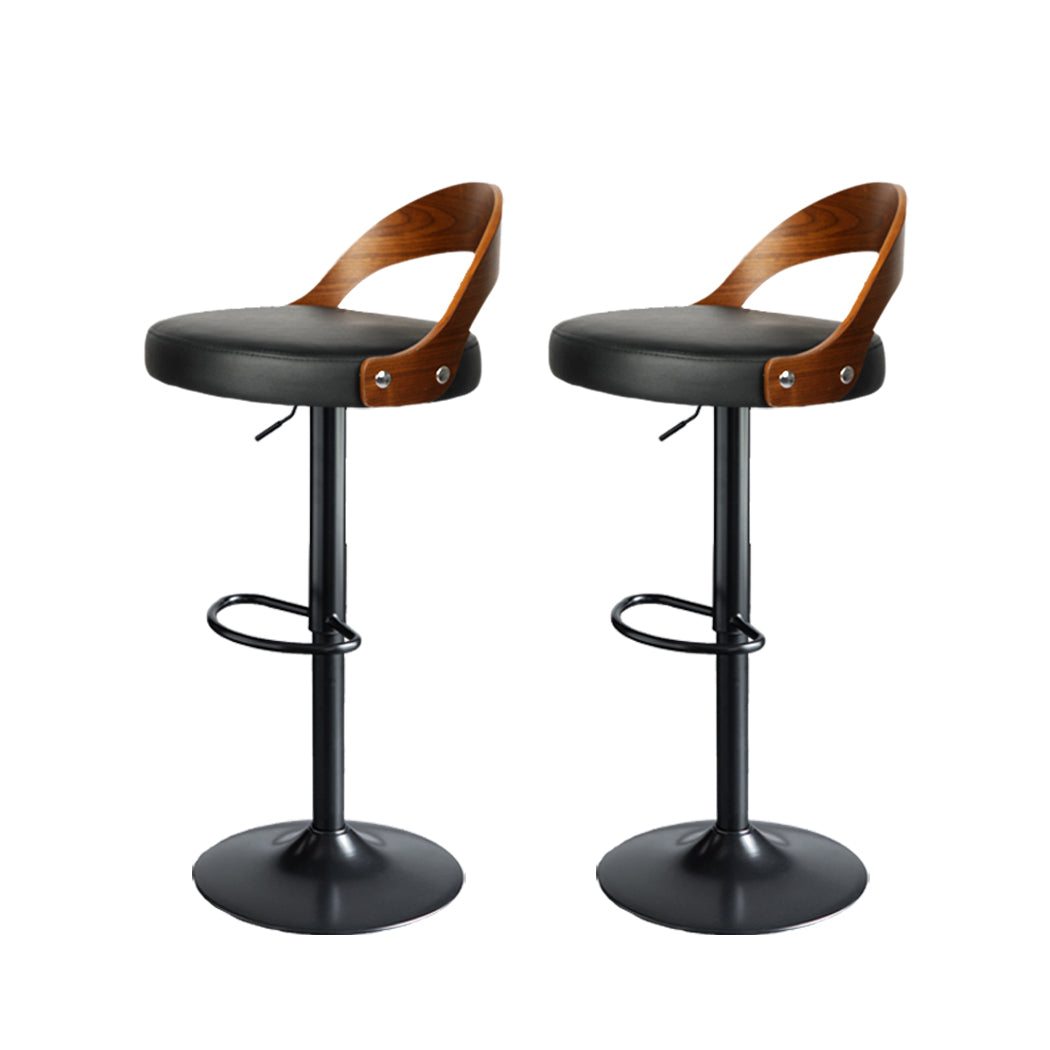 Levede 1x Kitchen Bar Stools Gas Lift Black-1910113240919183360