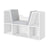 Levede Kids Bookcase Toys Box Shelf White-1910112556471685120