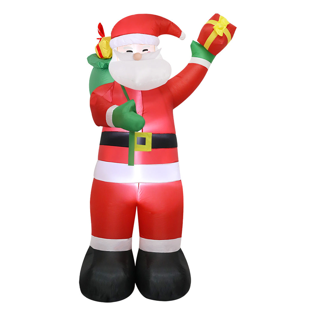 Santaco Inflatable 2.4M Santa Claus LED Christmas Decor-1973194173976809472