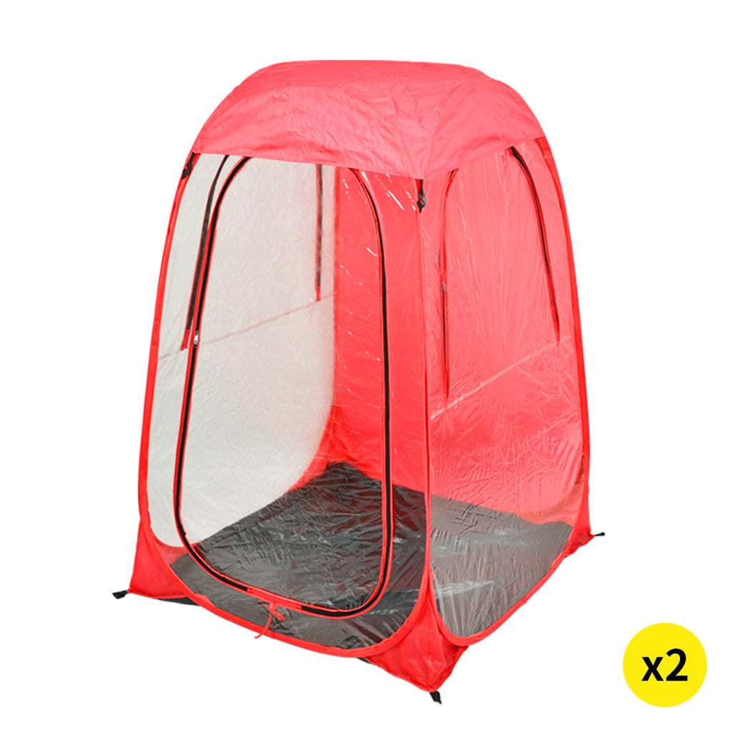 2x Mountview Pop Up Tent Camping Weather Red-1954802643381653504