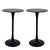 Levede 2x Bar Table Pub Tables Kitchen Marble Tulip Outdoor Round Metal Black