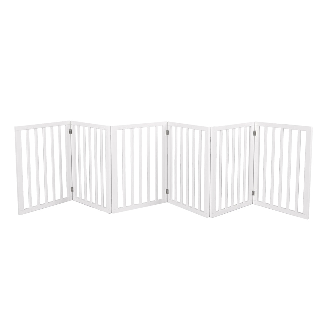 PaWz Wooden Pet Gate Dog Fence Safety White 100 Pack-1954802529762152448