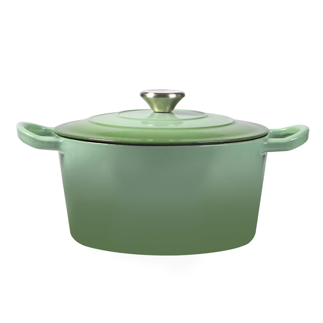 TOQUE 4L Enamel Dutch Oven Pot in Green Colour-1954802795852992512