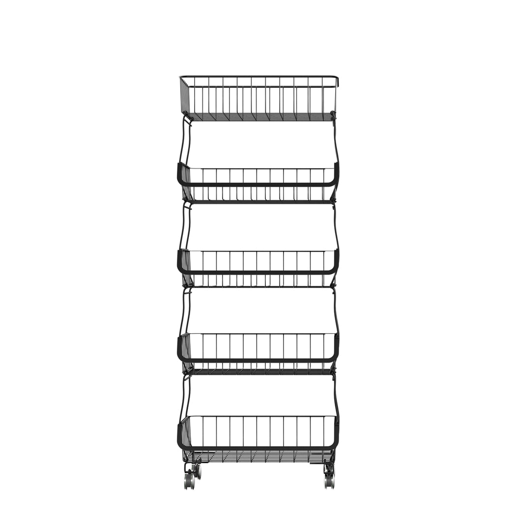 TOQUE 5 Tier Kitchen Trolley Cart Storage-1919892906114682880