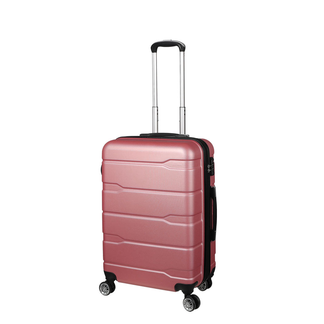 Slimbridge 20" Expandable Luggage Travel Suitcase Trolley Case Hard Rose Gold