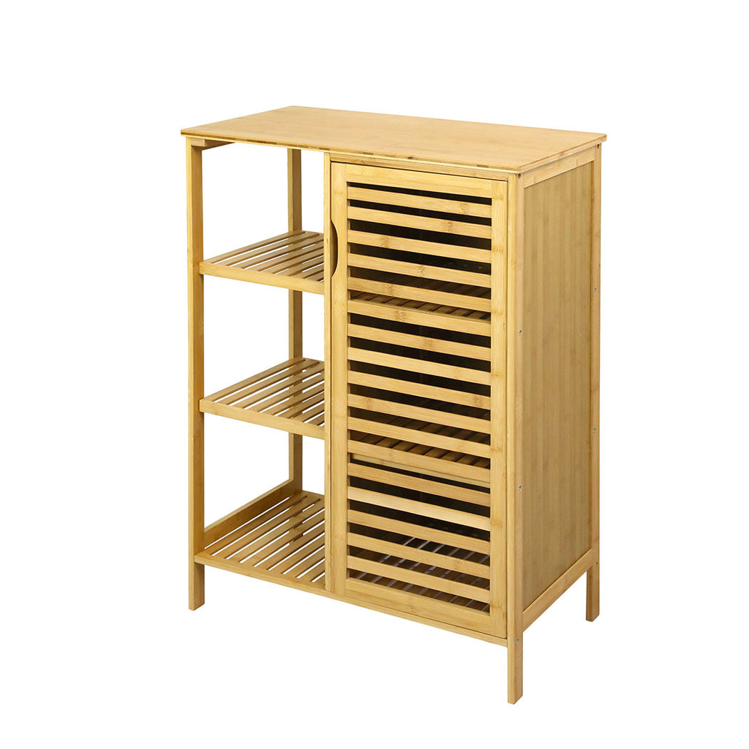 Levede  Bathroom Bamboo Storage Cabinet Natural-1954802383976534016