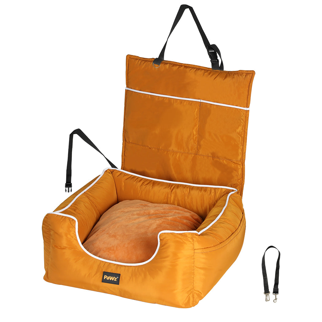 PaWz Pet Car Seat Travel Safety Carrier Orange-1954802564130279424