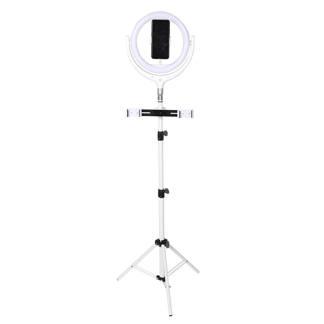 12'' LED Ring Light with Tripod Stand White-1919892833343508480