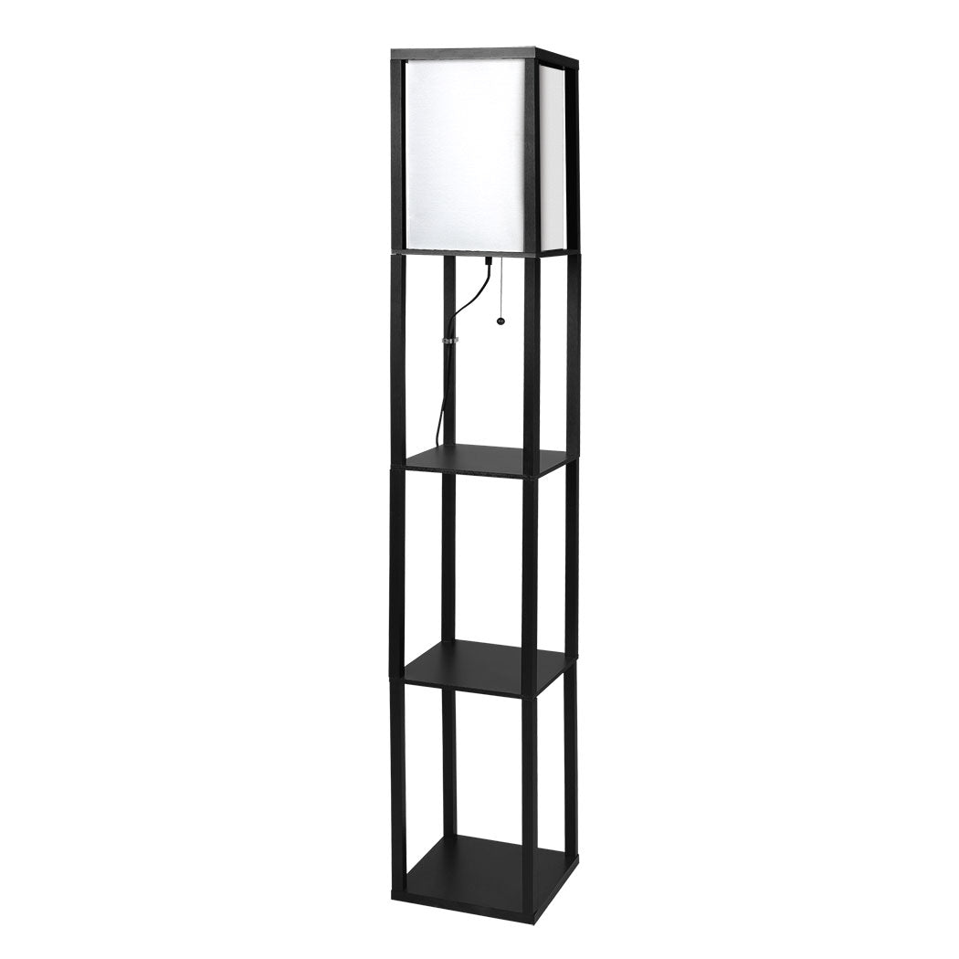 EMITTO Floor Lamp Storage Shelf LED Black-1954802834335731712