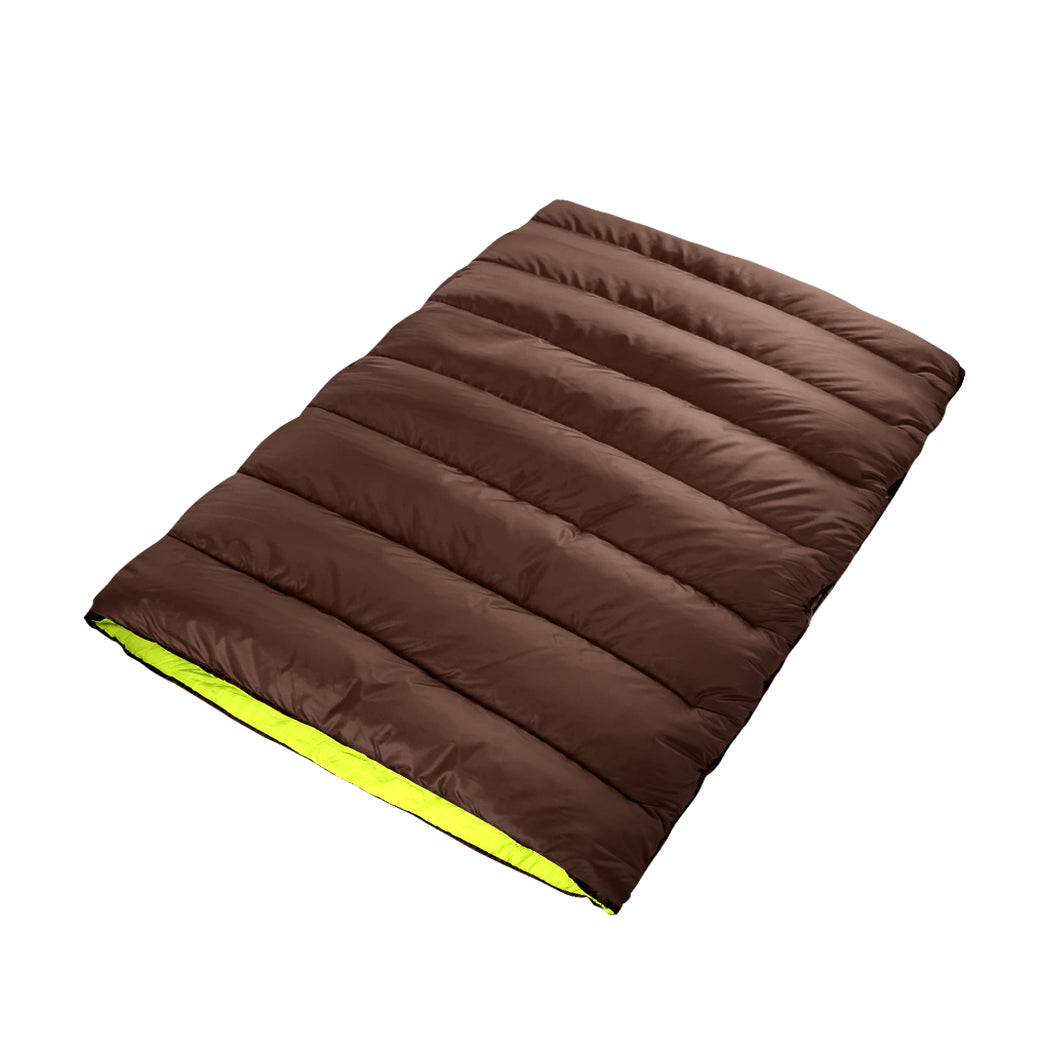Mountview Double Sleeping Bag Bags Outdoor Brown-1910112615275827200