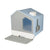 PaWz Fully Enclosed Cat Litter Box Mat Blue-1954802565841555456