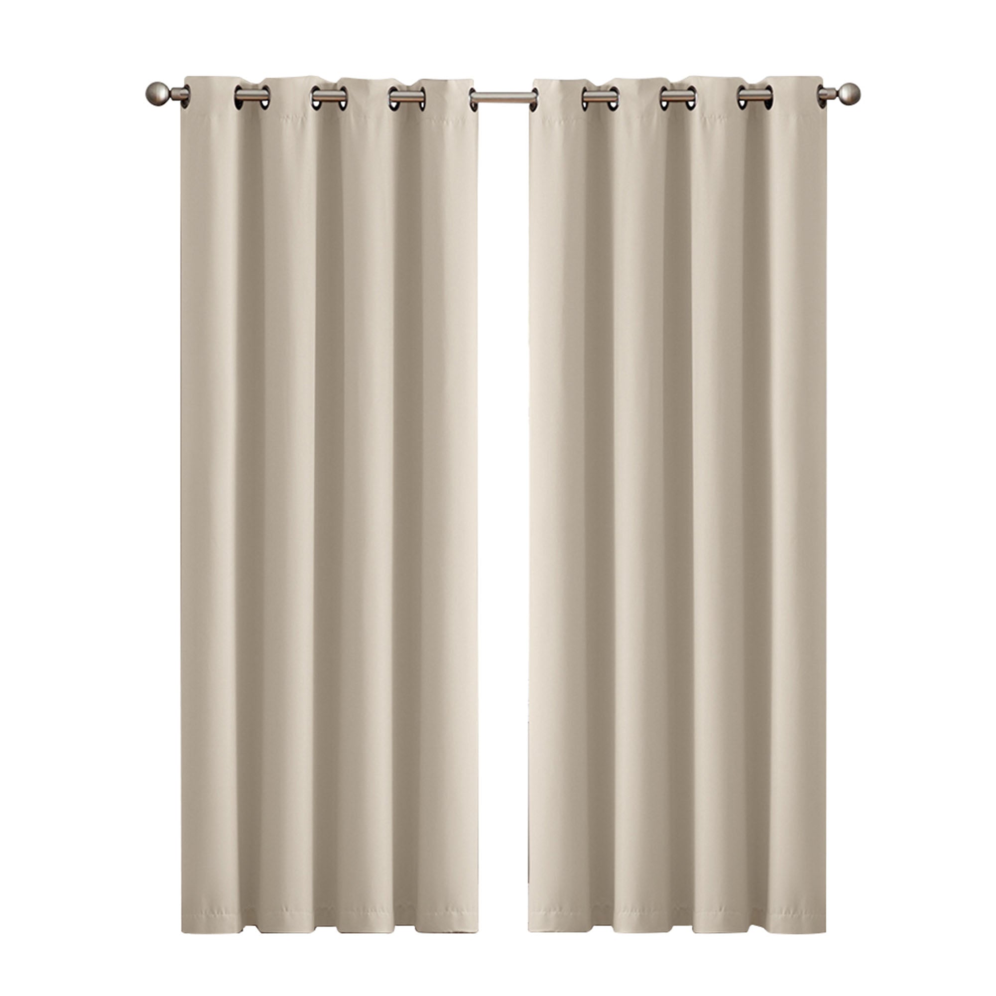 2x Blockout Curtains Panels 3 Layers Beige CD1003-132X213-GR-1910113266588323840