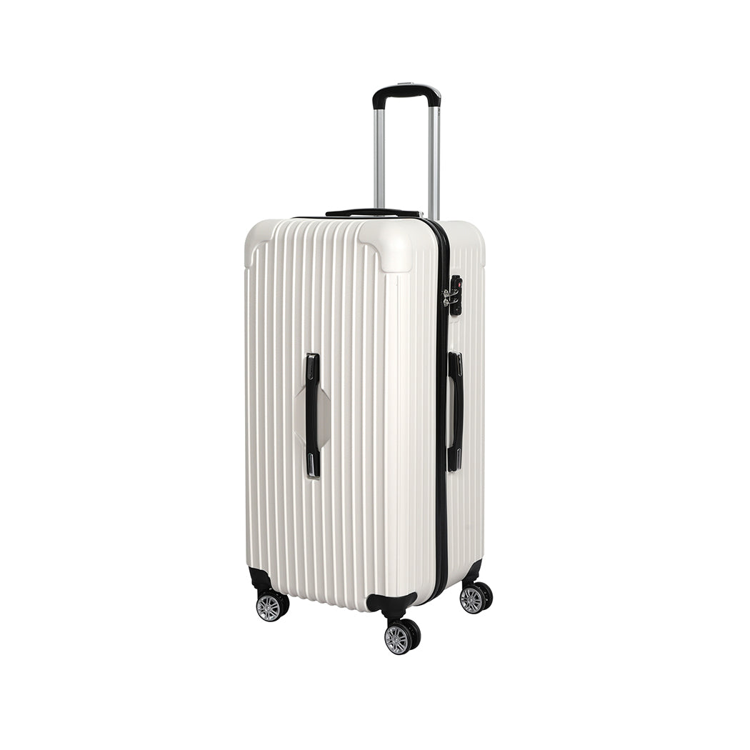 Slimbridge 30&quot; Luggage Travel Suitcase Trolley Case Packing Waterproof TSA White