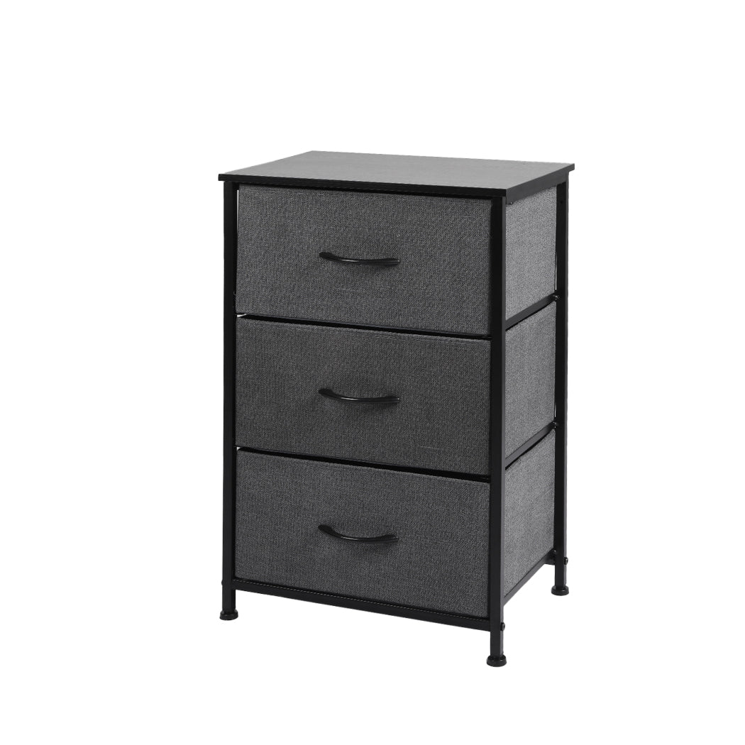 Levede Storage Cabinet Tower Chest Dark Grey-1954802983623593984