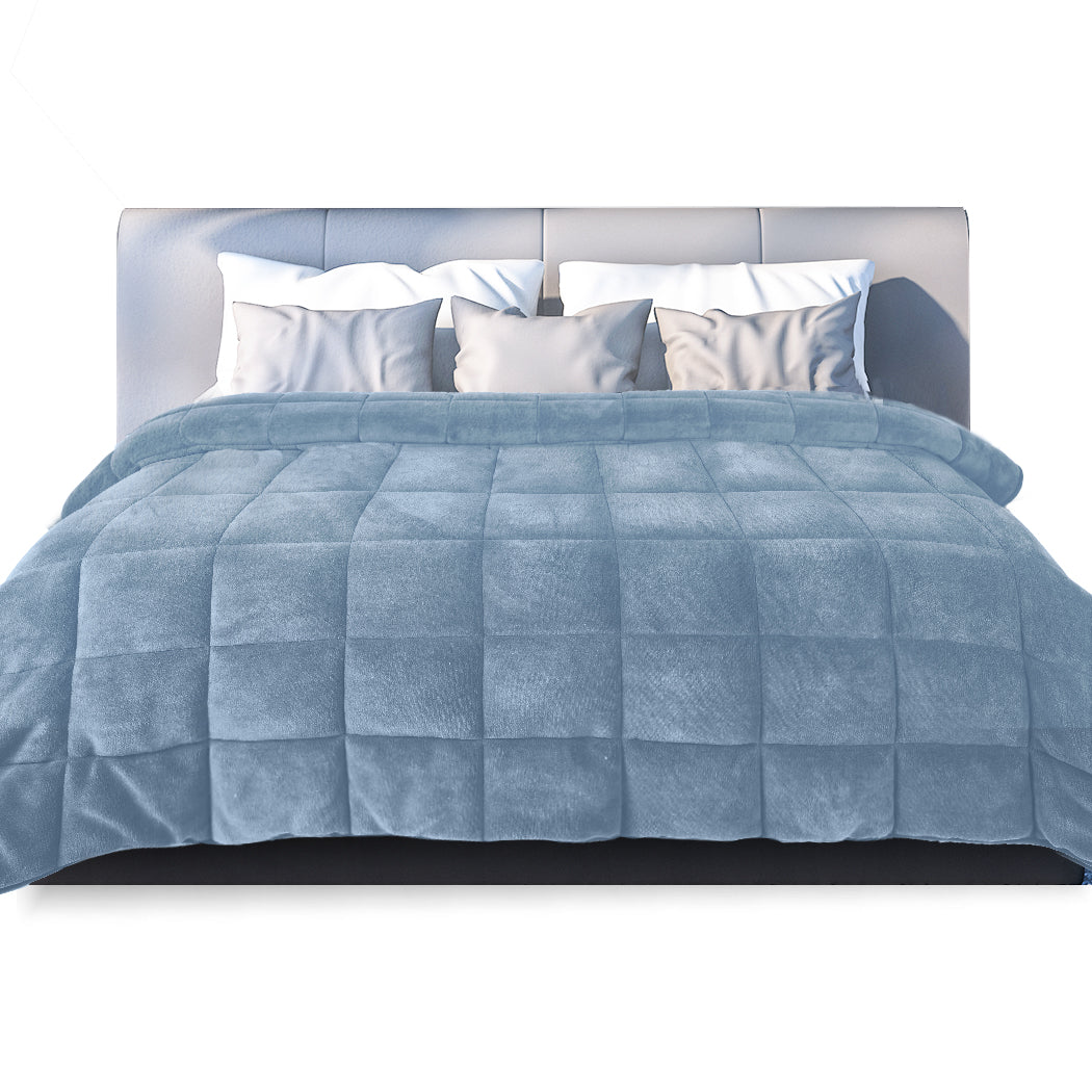 DreamZ Quilt Doona Comforter Blanket Blue Queen-1910112508446904320