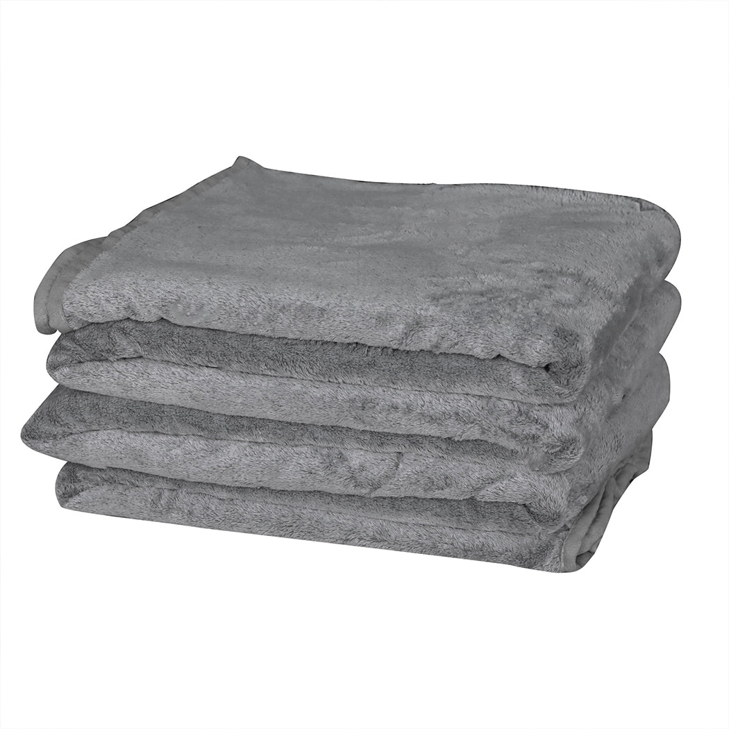DreamZ 3x3M Large Oversized Blanket Grey Plain-1919892915346345984