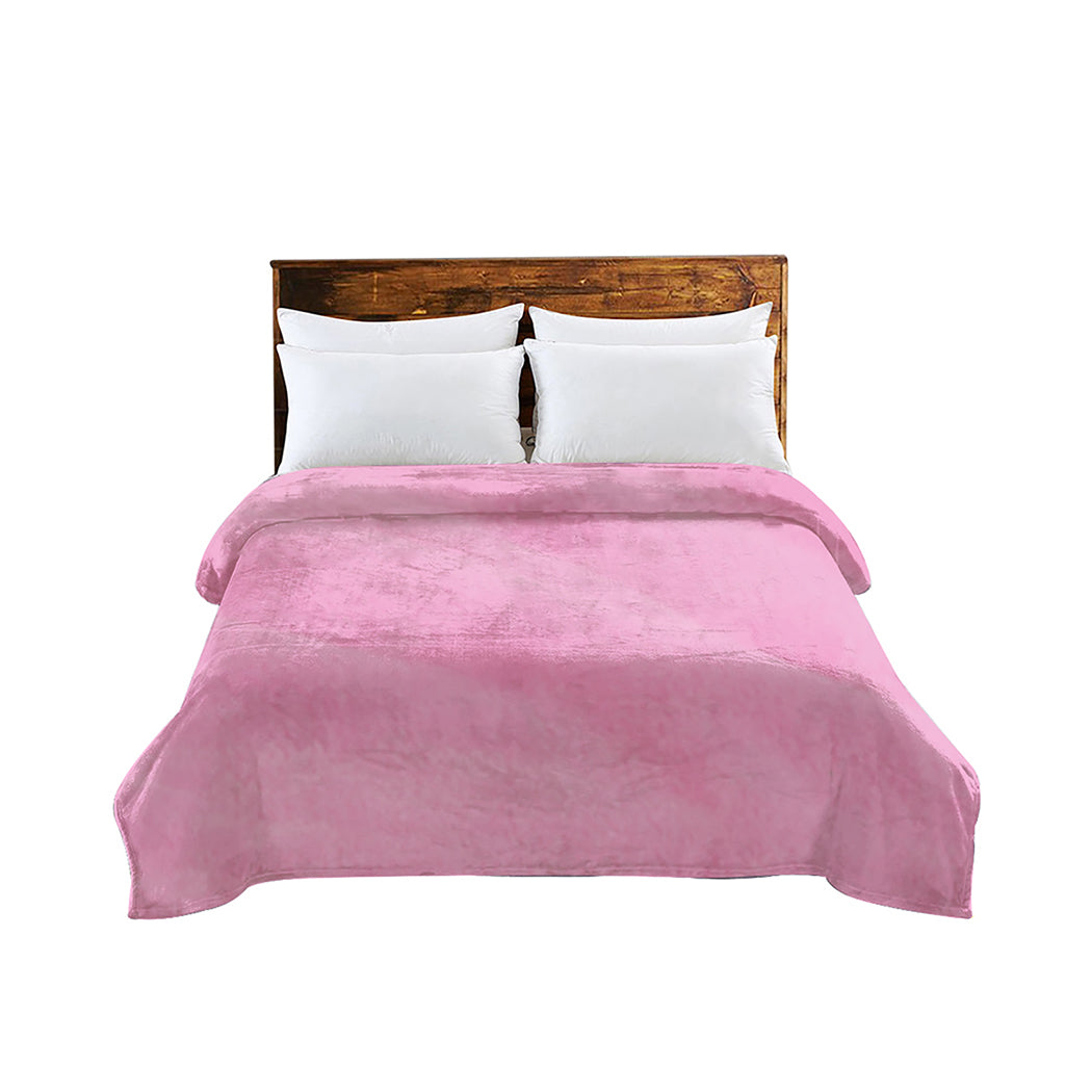 DreamZ 320GSM 220x240cm Ultra Soft Mink Pink Queen-1954802937716936704
