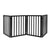 PaWz 4 Panels Wooden Pet Gate Dog Fence Black 600x 3MM-1954802528872960000