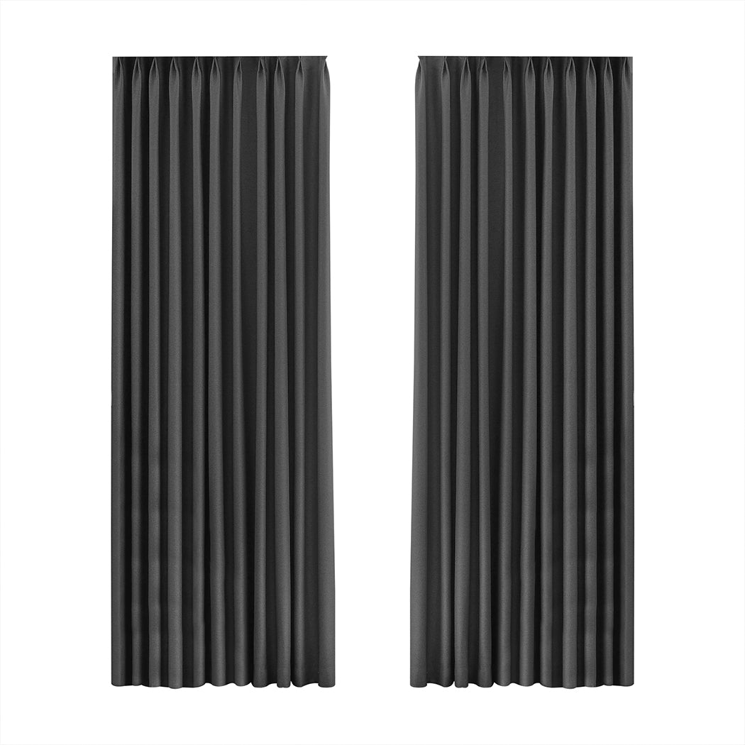 Marlow 2XBlockout Curtains Chenille 132x250 Dark grey-1954802975549558784