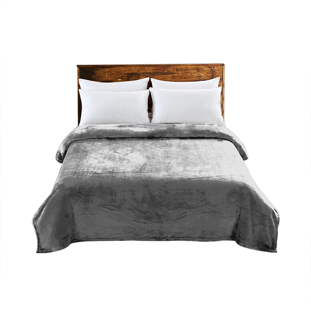 DreamZ 320GSM 220x160cm Ultra Soft Mink Silver Single-1954802939310772224