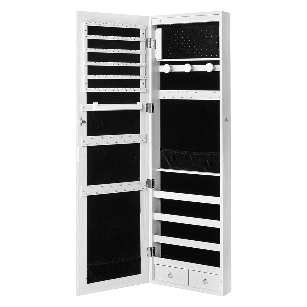 Levede Mirror Jewellery Cabinet LED-1917016724075581440