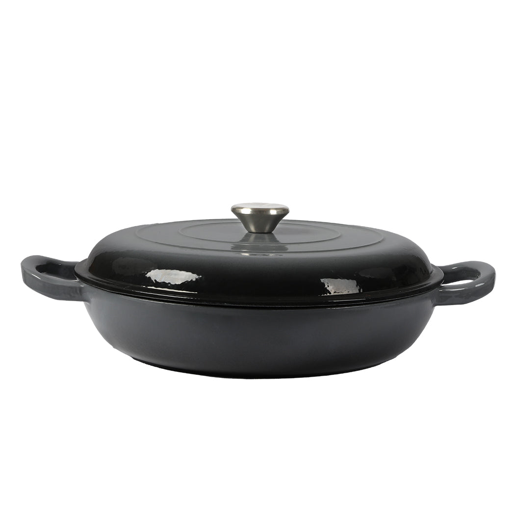 3.5L Enamel Dutch Oven Pan in Black Colour-1910113168806514688