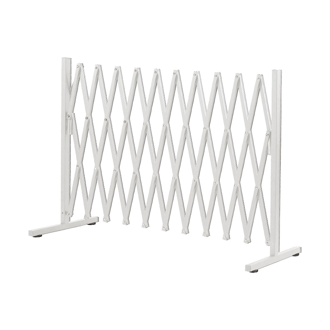 Garden Security Fence Gate Expandable White-1910113189320855552