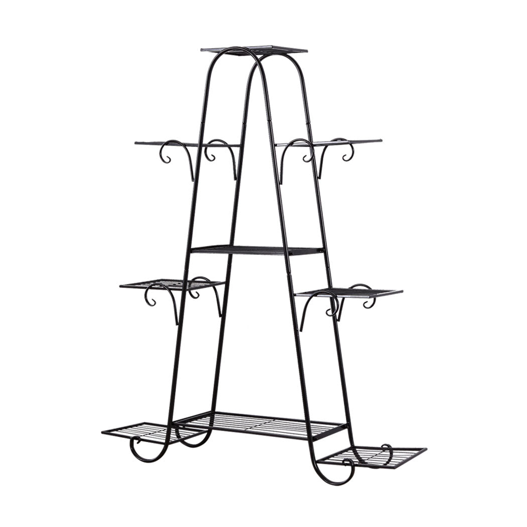 Levede Outdoor Indoor Metal Plant Stand Black-1910112812177428480