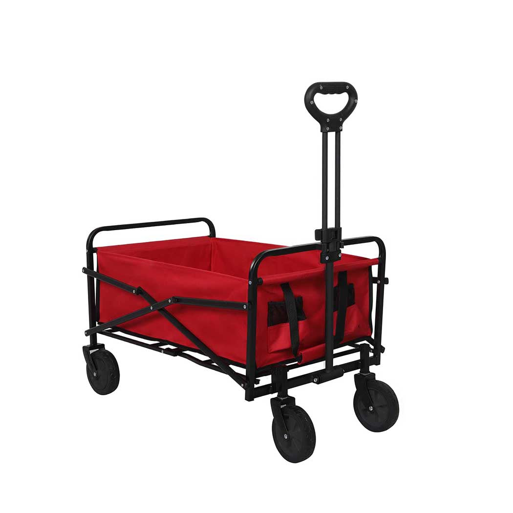 Lambu Garden Trolley Cart Foldable Picnic Red-1910112310781939712