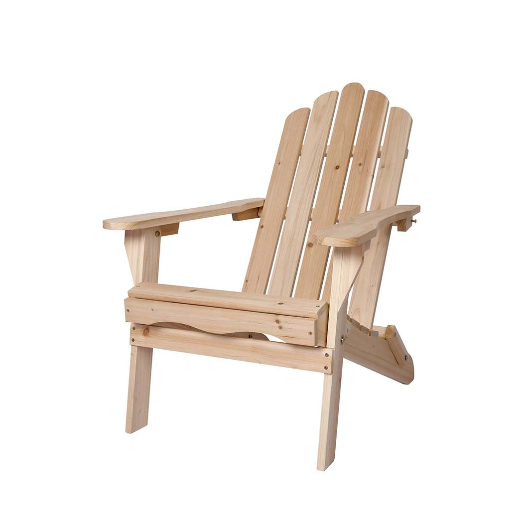 Levede Adirondack Chair Outdoor Furniture Natural-1919892869938810880